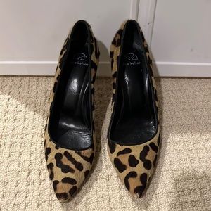 Dee Keller calf hair Leopard pumps. Size 7.5